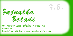 hajnalka beladi business card